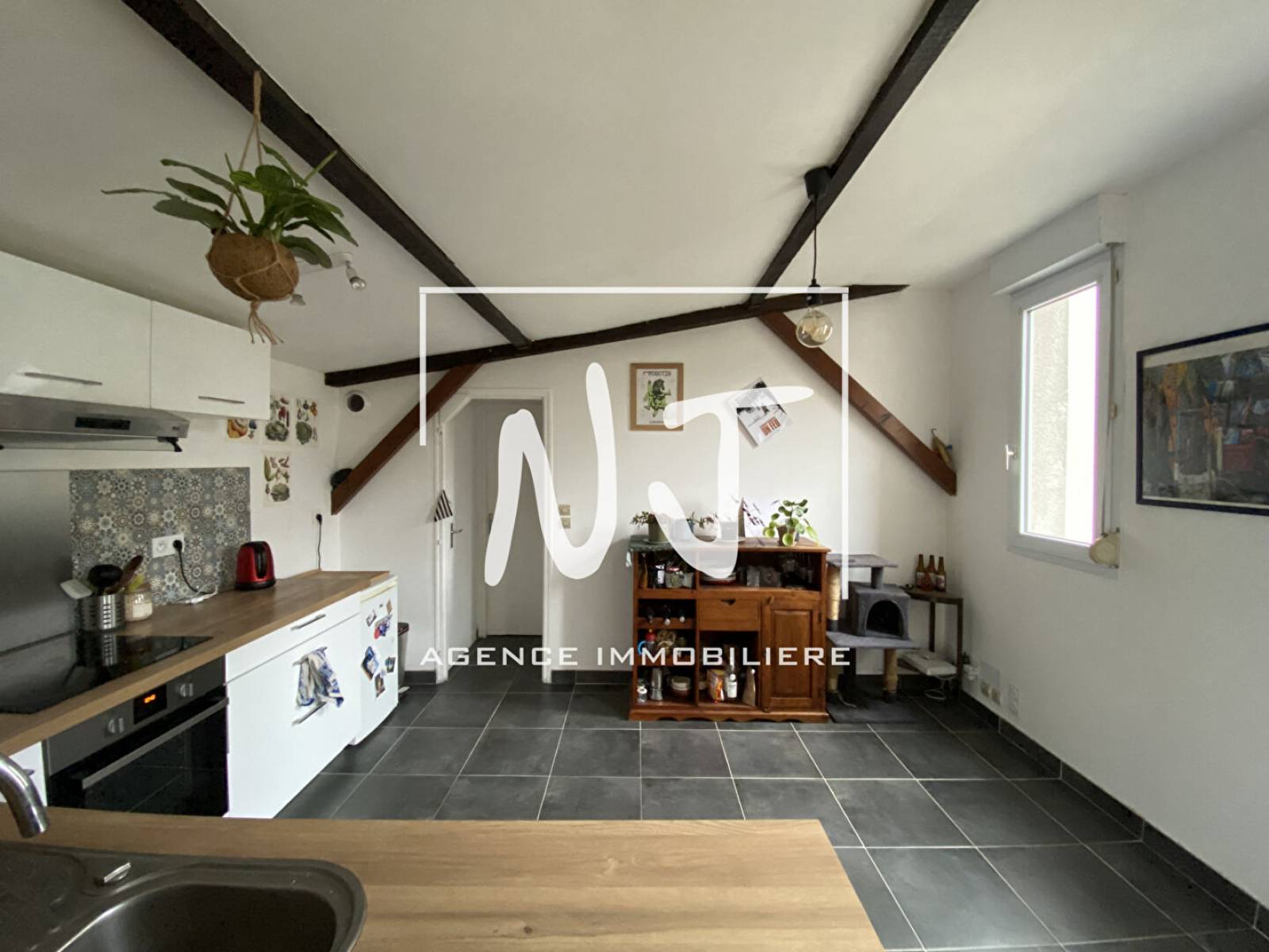 Appartement avec une pièce de vie de 40 m² et sa cuisine ouverte